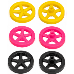 Plastic Front Wheels, 1/8" Hole, Pack of 100